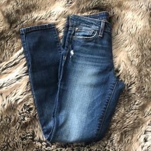 Joe’s Jeans Vintage Reserve lightly distressed skinny ankle jeans
